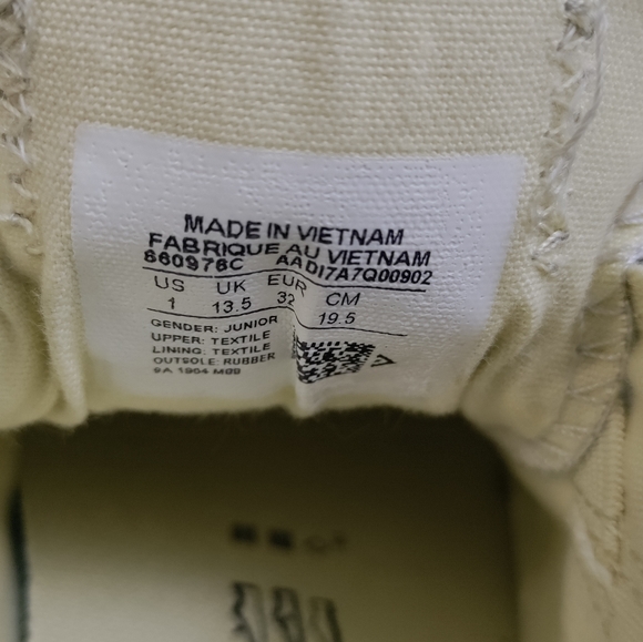 Converse All Star Shoes Kids Size 1 Camo Olive Khaki Low Top Sneakers - Picture 7 of 7